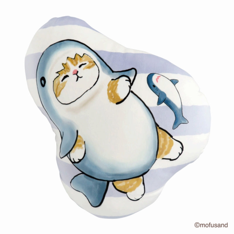 mofusand 模切墊子（同一諾諾里） mofusand ダイカットもっちりクッション(さめ ねそべり)