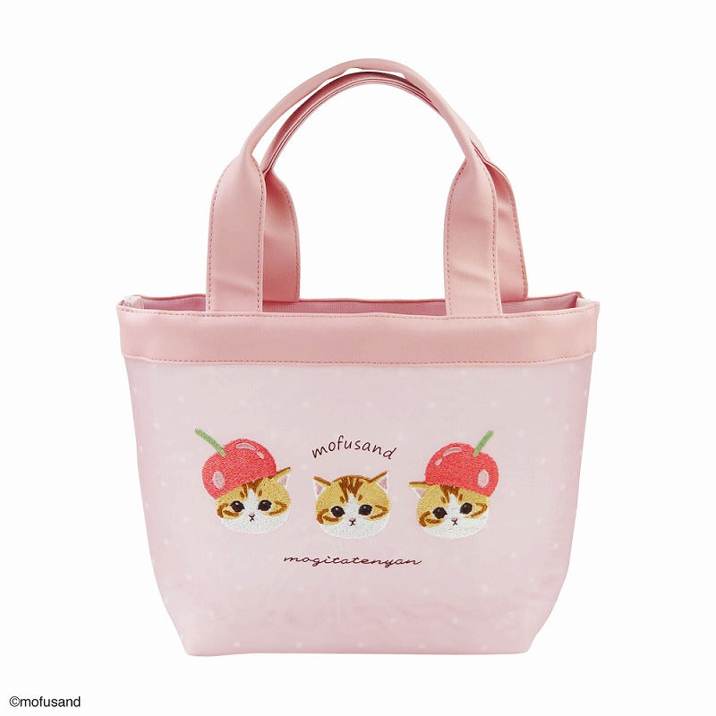 mofusand 迷你手提袋（Mogi Nyan） mofusand ミニトート メッシュ(もぎたてにゃん)