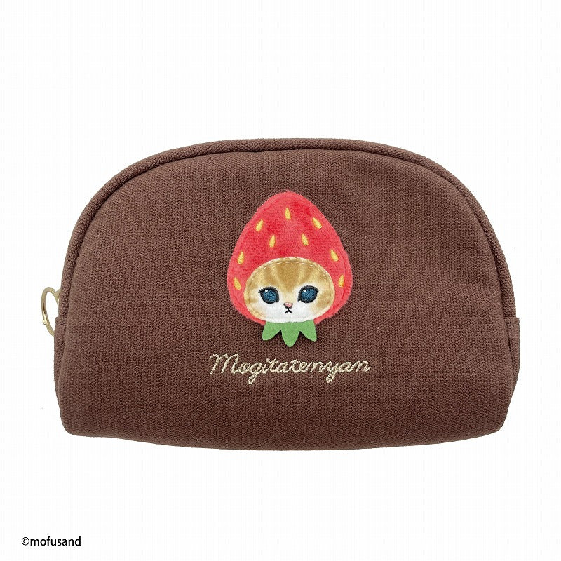 mofusand 圓門廊柔軟（草莓） mofusand ラウンドポーチ ふんわり(いちご)