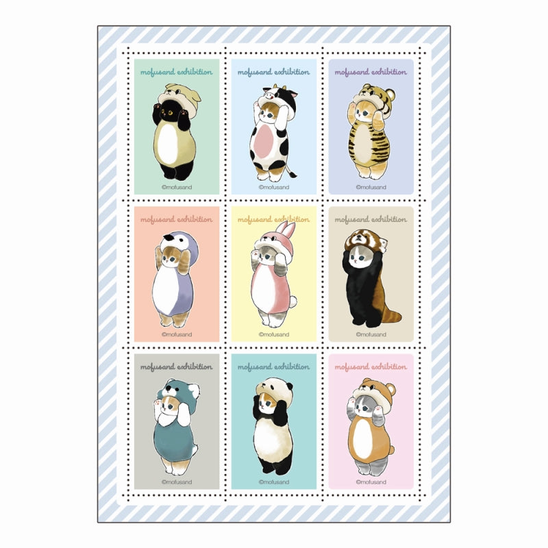 mofusand展覽郵票樣式密封2 mofusand展 切手風シール2