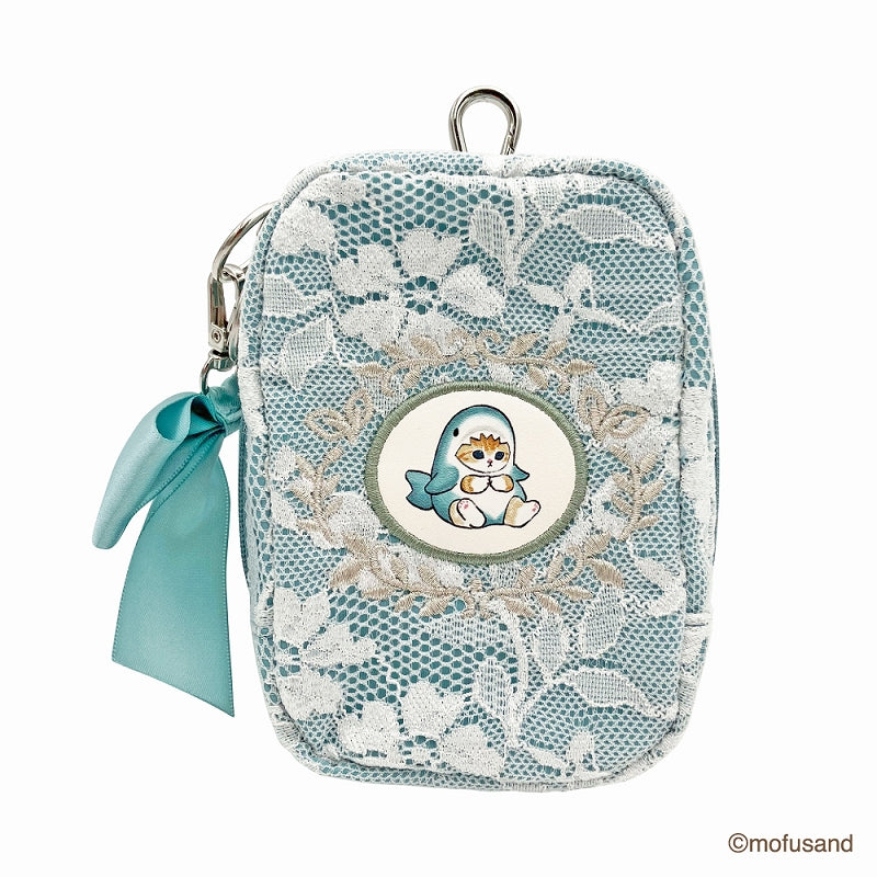 mofusand 垂直門廊花邊X刺繡BL mofusand バーティカルポーチ レース×刺繍 BL