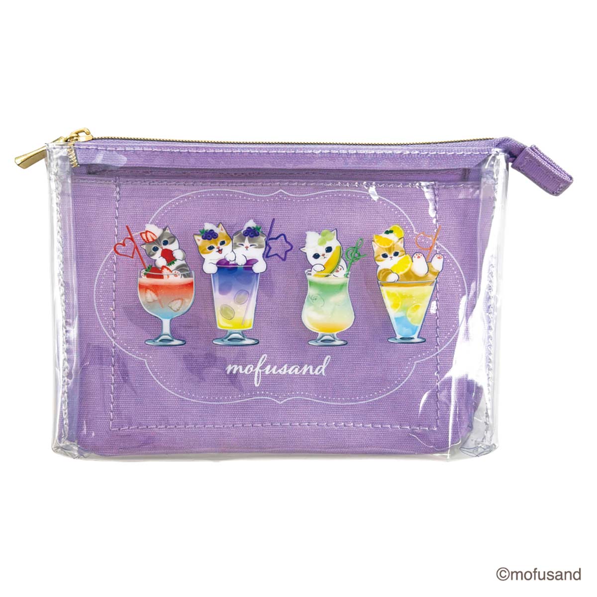 mofusand 3個袋裝五顏六色的蘇打 mofusand 3ポケットポーチ カラフルソーダ
