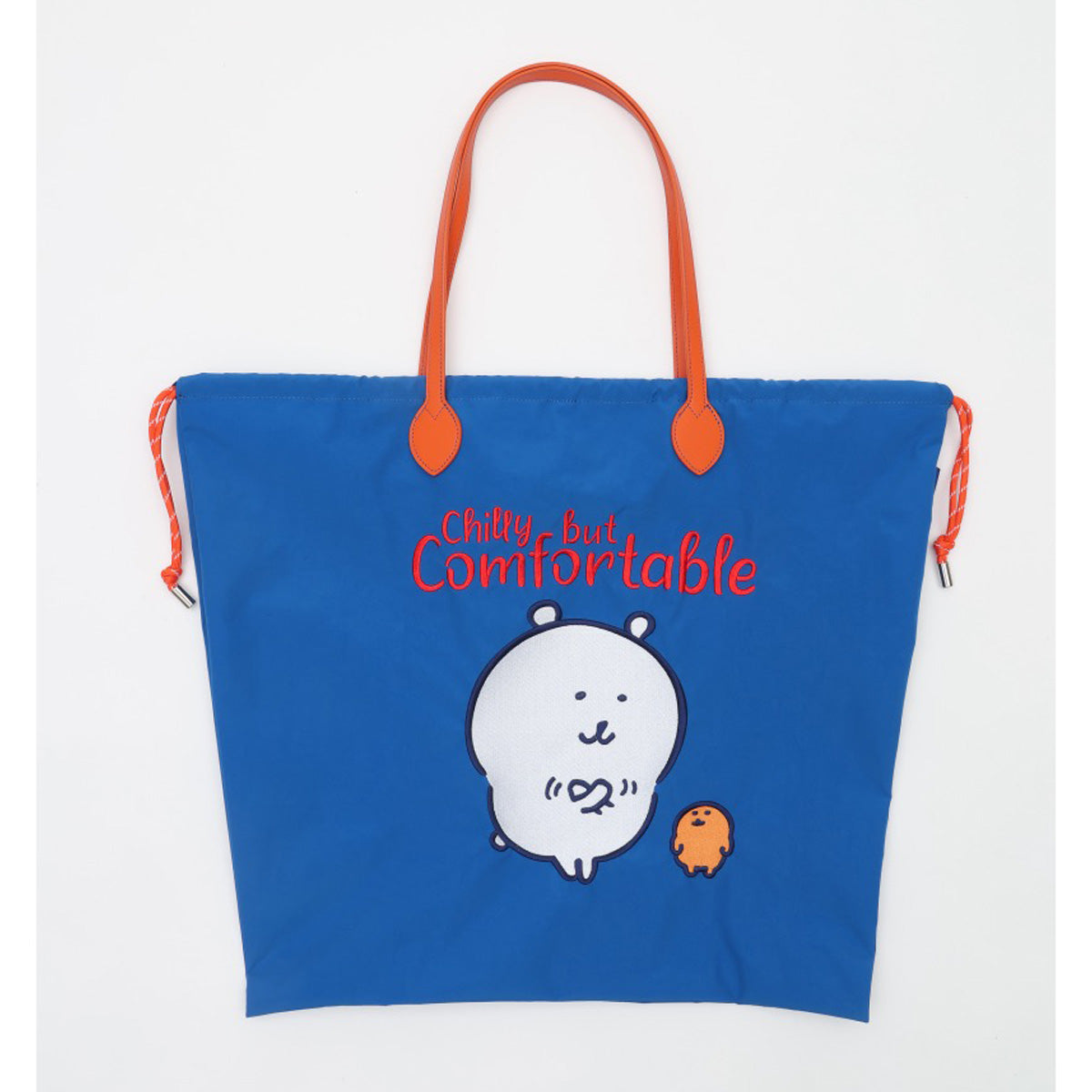 長野角色刺繡手提袋舒適藍色 ナガノキャラクターズ 刺繍トートバッグ comfortable ブルー