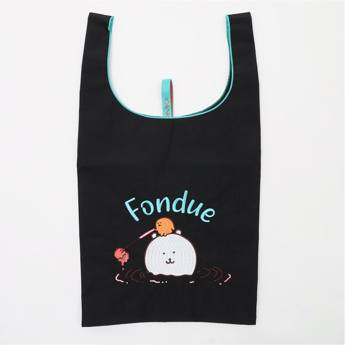長野角色刺繡生態包火鍋黑色 ナガノキャラクターズ 刺繍エコバッグ fondue ブラック