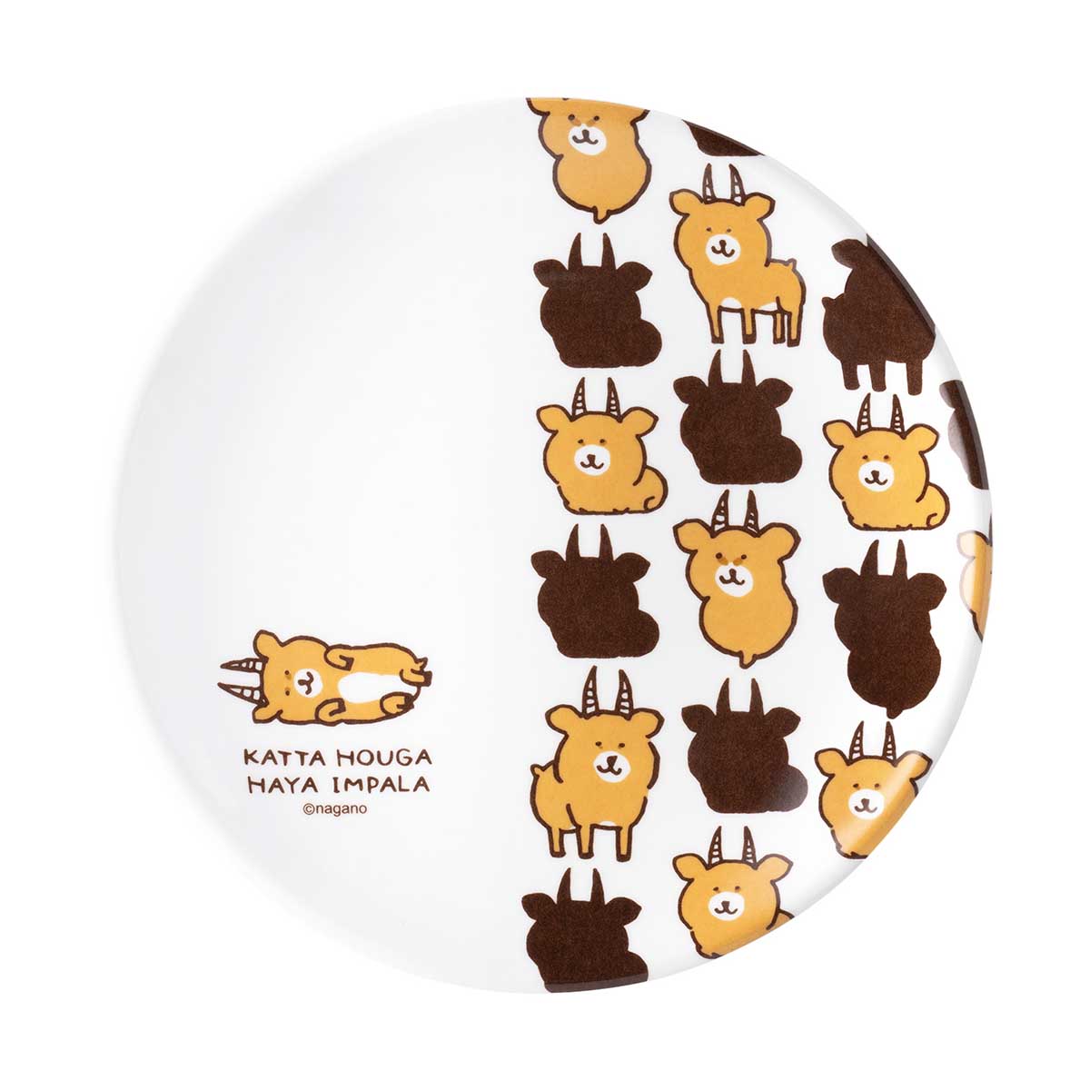 長野角色三聚氰胺板（早期黑斑羚） ナガノキャラクターズ メラミンプレート（早インパラ）