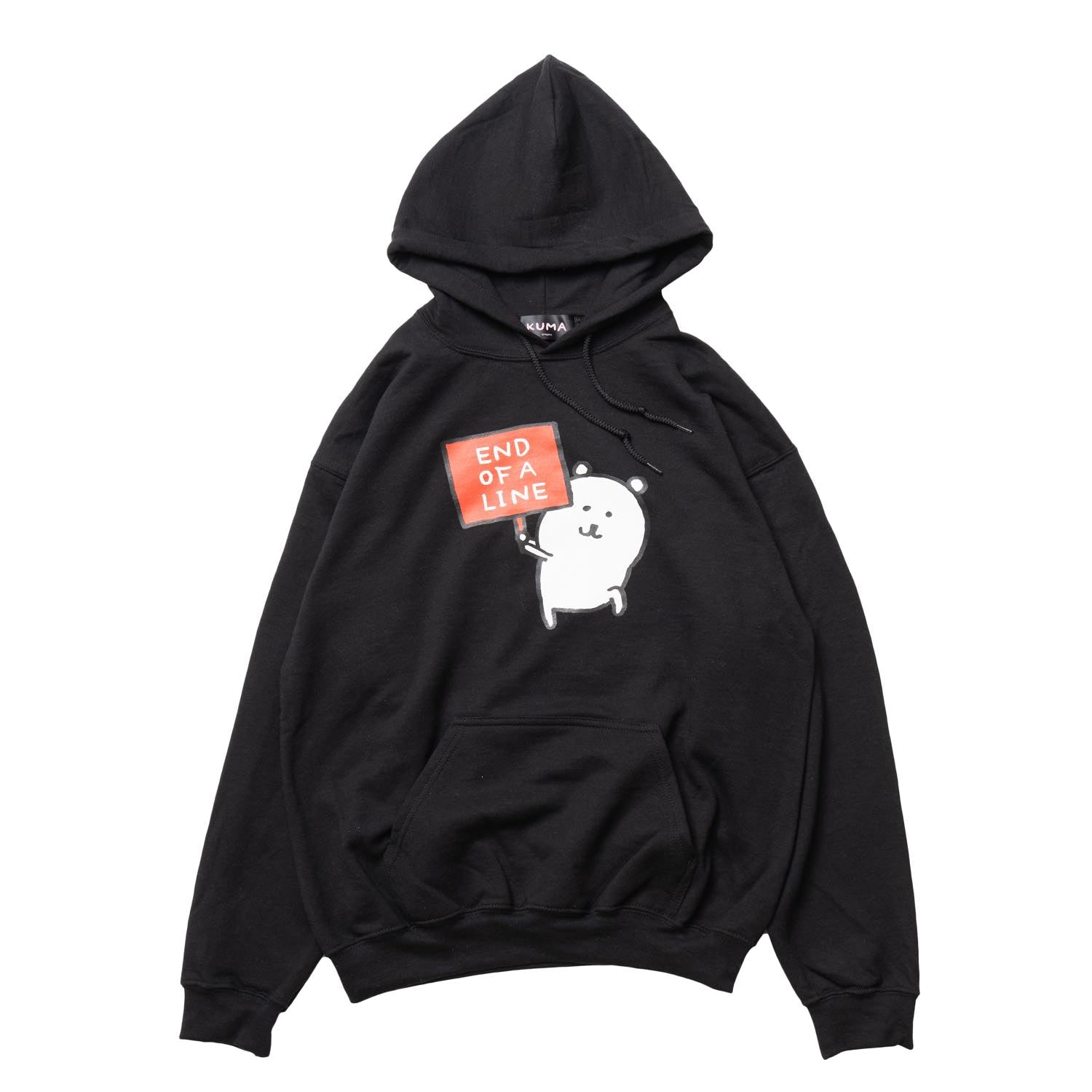 長野熊 p/o大衣尾巴黑色 ナガノのくま P/Oパーカ 最後尾 ブラック