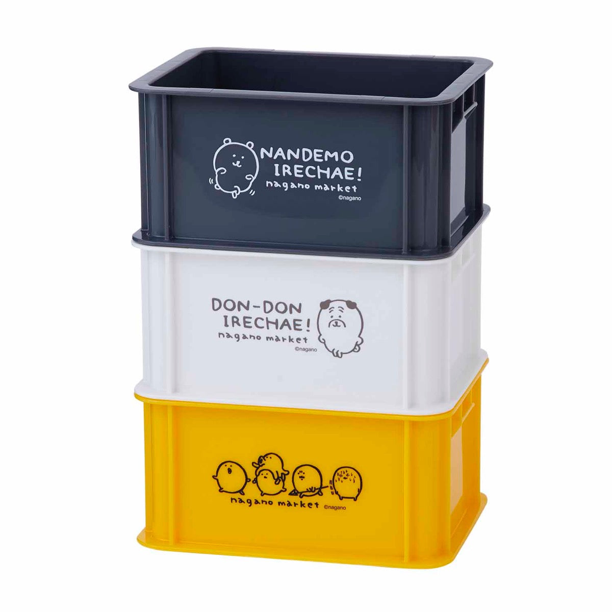 方便存儲Nagano Market Desk！迷你容器3P集（長野熊） ナガノマーケット デスクの収納に便利！ミニコンテナ3Pセット（ナガノのくま）