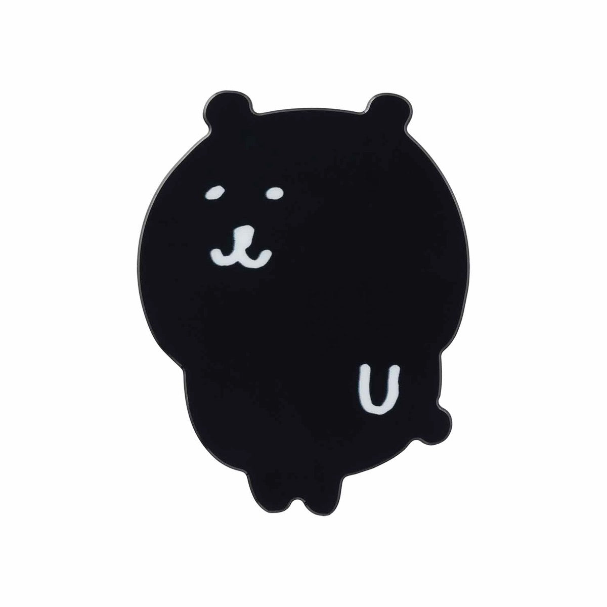 長野角色daikat丙烯酸徽章（深色kuma / mat） ナガノキャラクターズ ダイカットアクリルバッジ（ダークくま・マット）