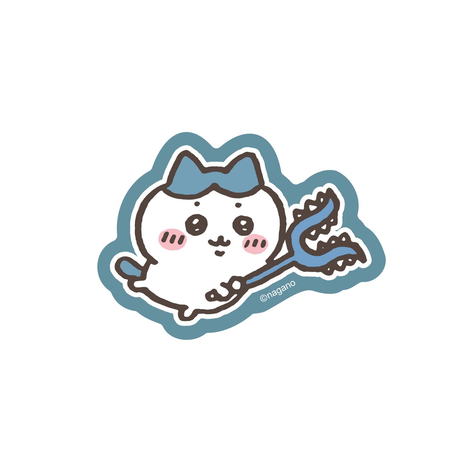 可以粘貼在長野字符智能手機上的大小貼紙 （小八貓） ナガノキャラクターズ スマホに貼れるサイズのステッカー （ハチワレ）