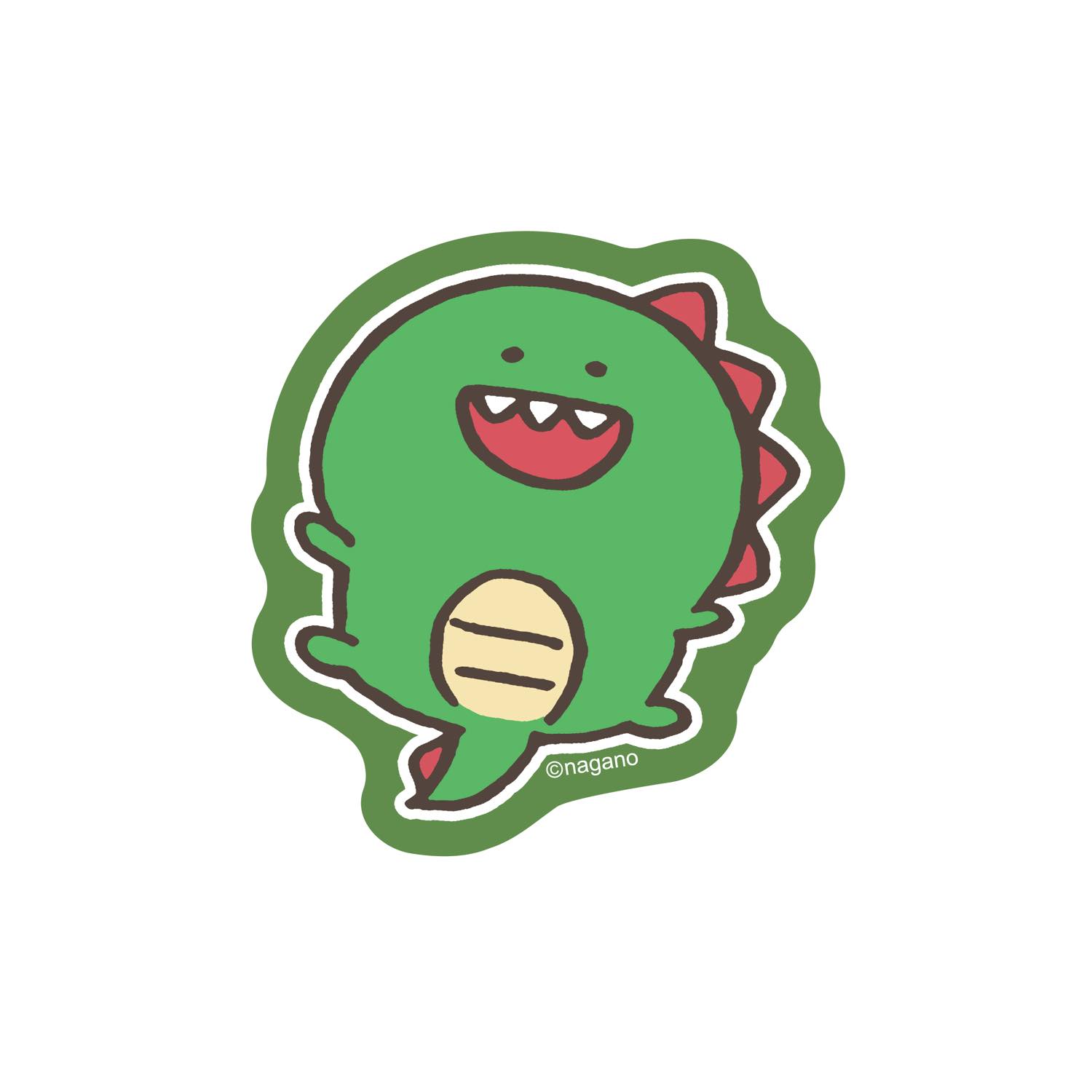 可以粘貼在長野字符智能手機上的大小貼紙 （恐龍君） ナガノキャラクターズ スマホに貼れるサイズのステッカー （きょりゅくん）