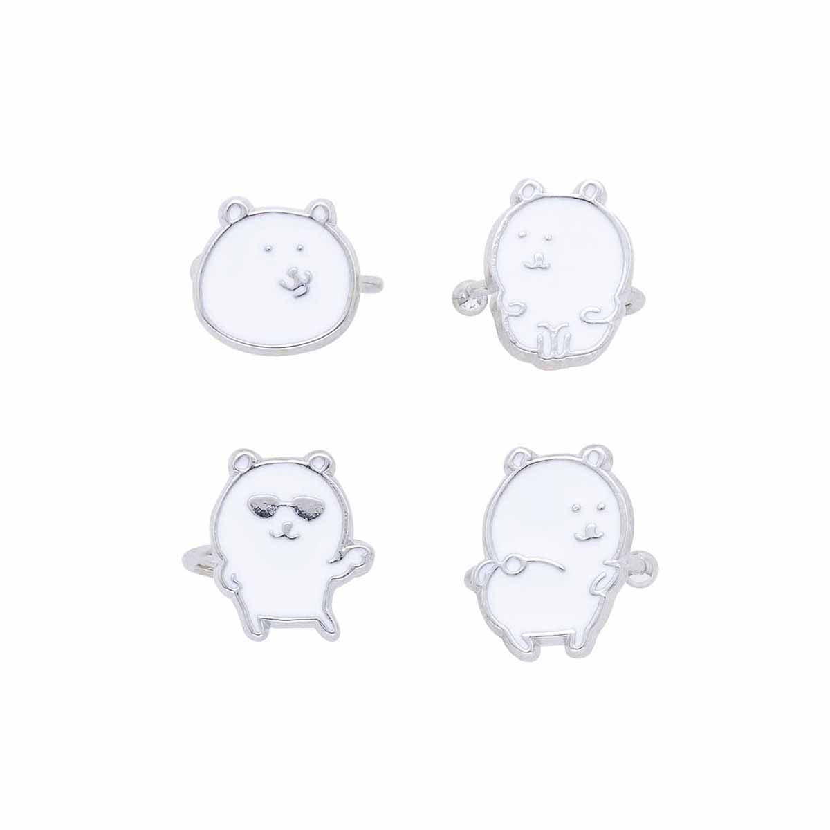 長野市場耳袖4種（長野熊） ナガノマーケット イヤーカフ 4種セット（ナガノのくま）