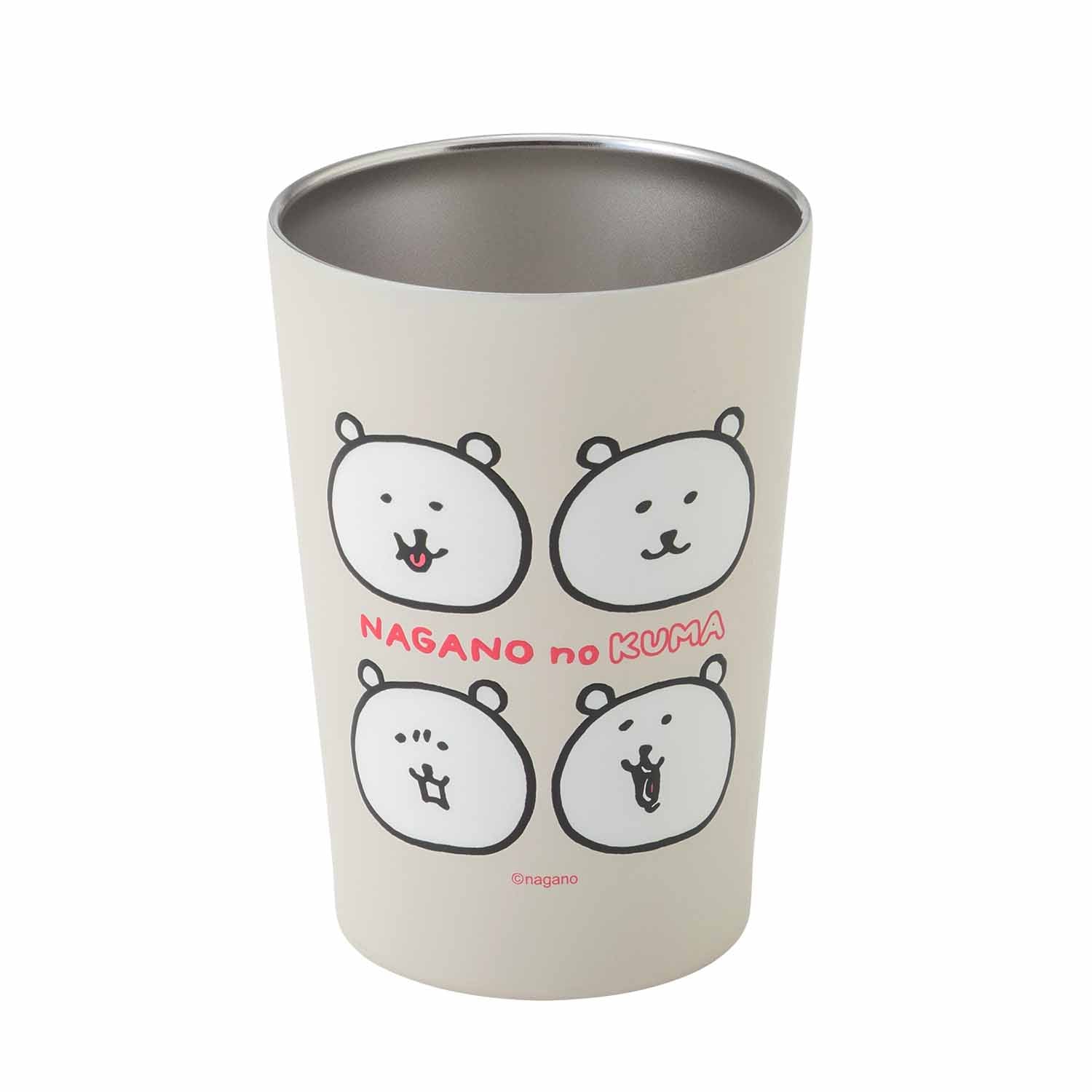 長野熊 寒冷和溫暖的玻璃杯也包含便利店飲料 ナガノのくま コンビニドリンクも入る保冷・保温タンブラー