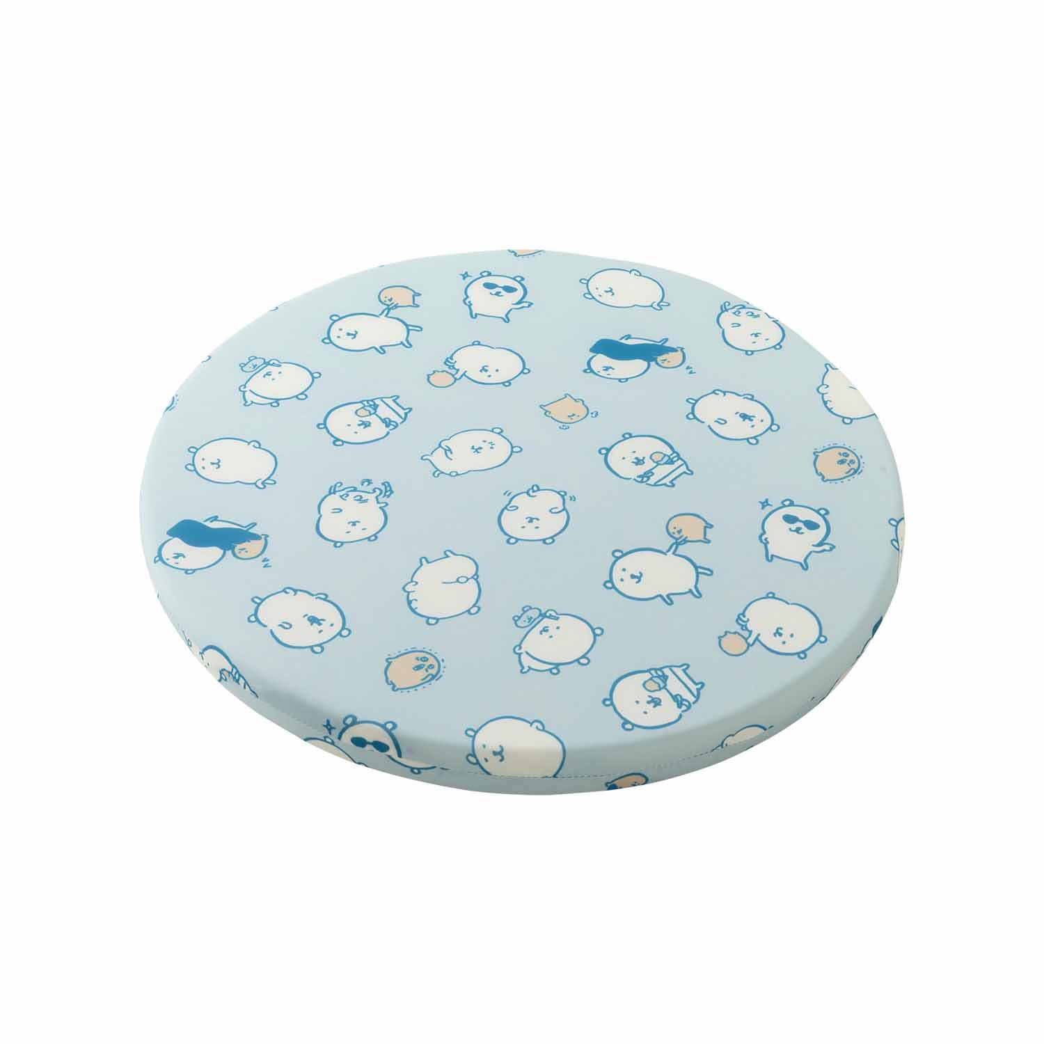 長野熊 涼爽的圓形座墊（刷新藍色） ナガノのくま ひんやり円形シートクッション（さわやかブルー）