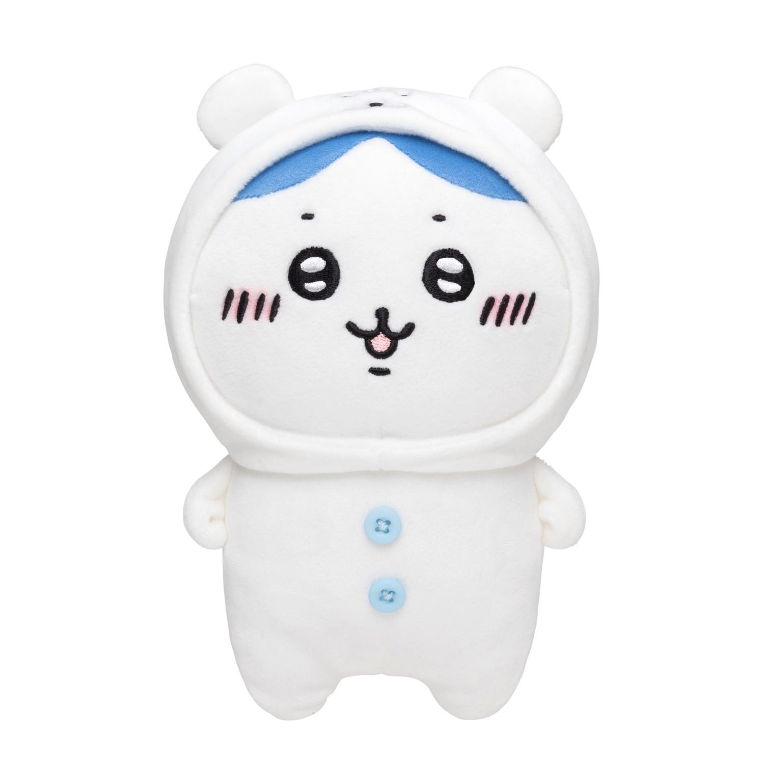 長野熊 吉伊卡哇掛斷電話玩偶S（小八貓） ナガノのくま ちいかわにかぶられたぬいぐるみS（ハチワレ）