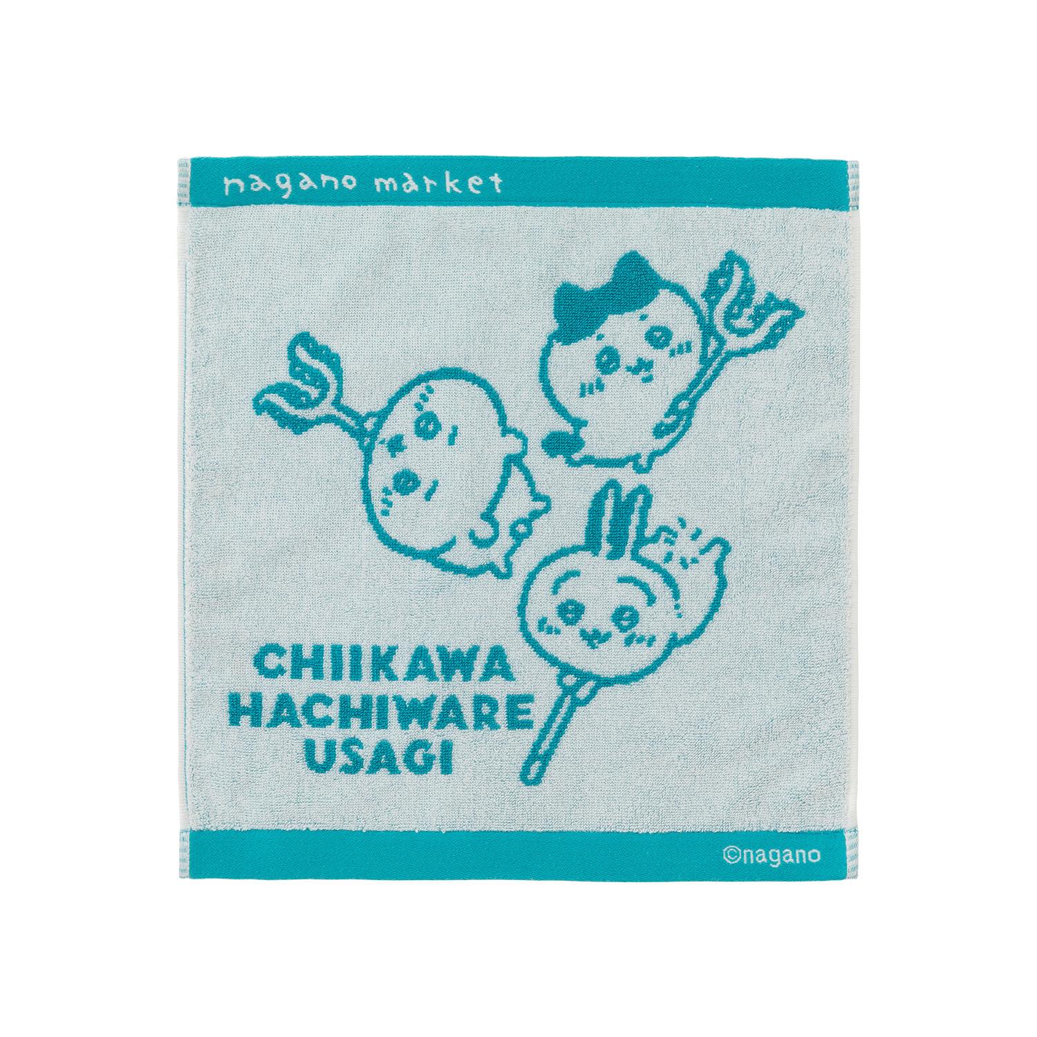 長野市場 – 彩色jacquard手毛巾（吉伊卡哇・小八貓・兔子） ナガノマーケット ワンカラージャガードハンドタオル（ちいかわ・ハチワレ・うさぎ）