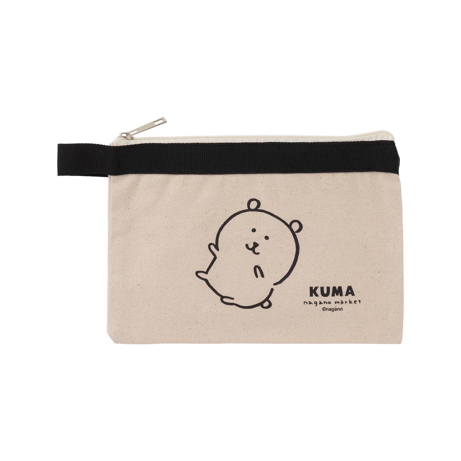 長野市場一個顏色的扁平袋（長野熊） ナガノマーケット ワンカラーフラットポーチ（ナガノのくま）