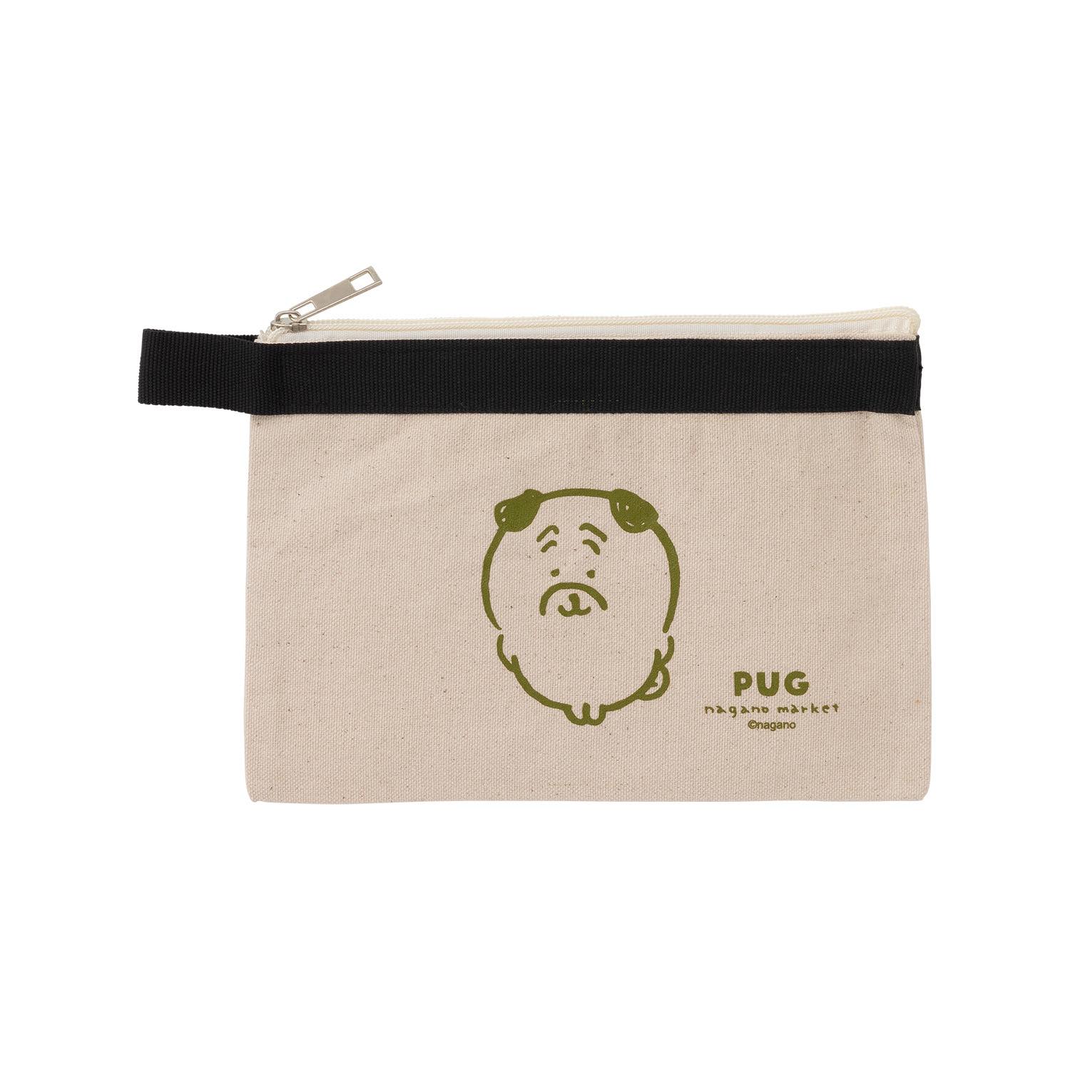 長野市場一個顏色的扁平袋（帕格） ナガノマーケット ワンカラーフラットポーチ（パグ）