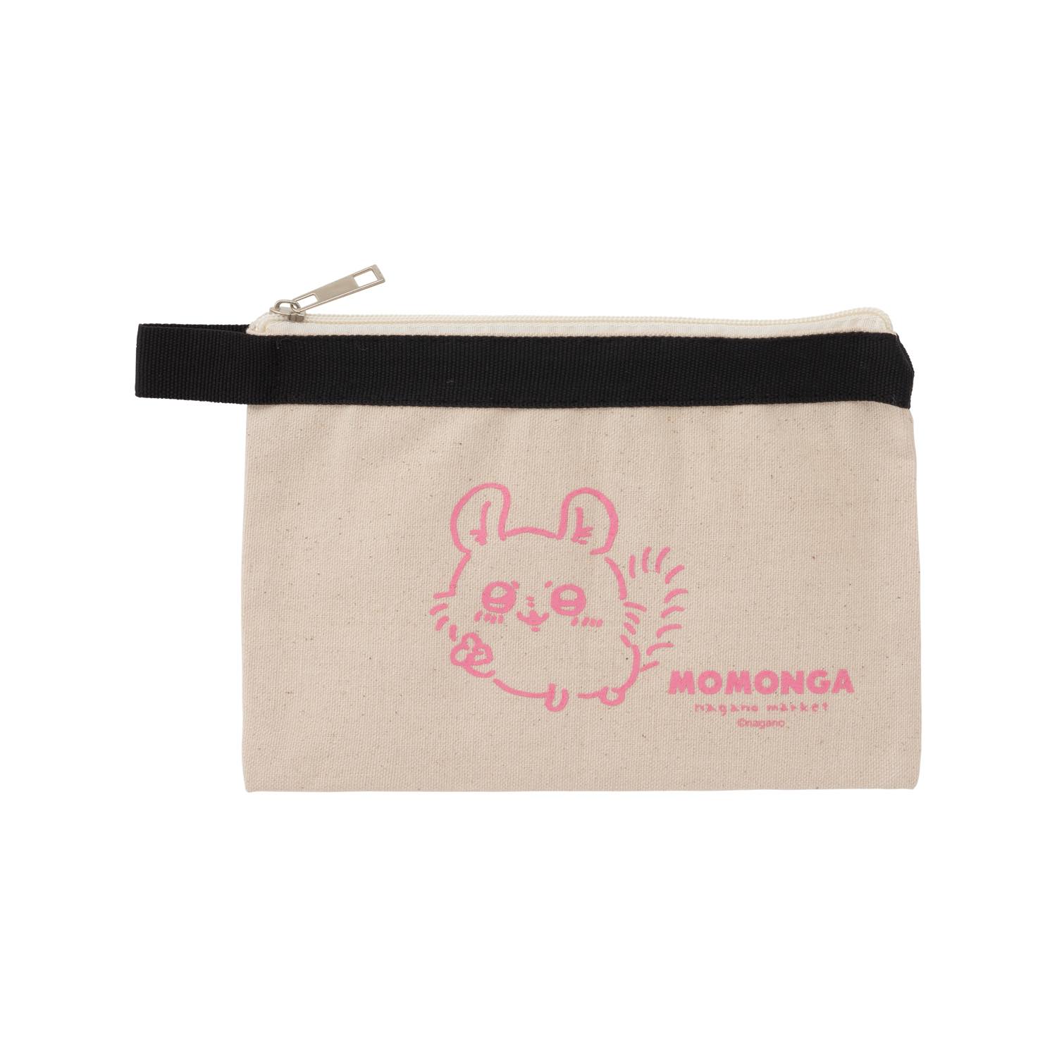 長野市場一個顏色的扁平袋（莫莫加） ナガノマーケット ワンカラーフラットポーチ（モモンガ）