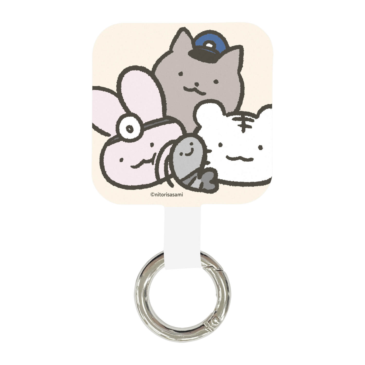 小白虎與黑虎蝦 手機夾環 (集合) ホワイトタイガーとブラックタイガー マルチリングプラス（集合）