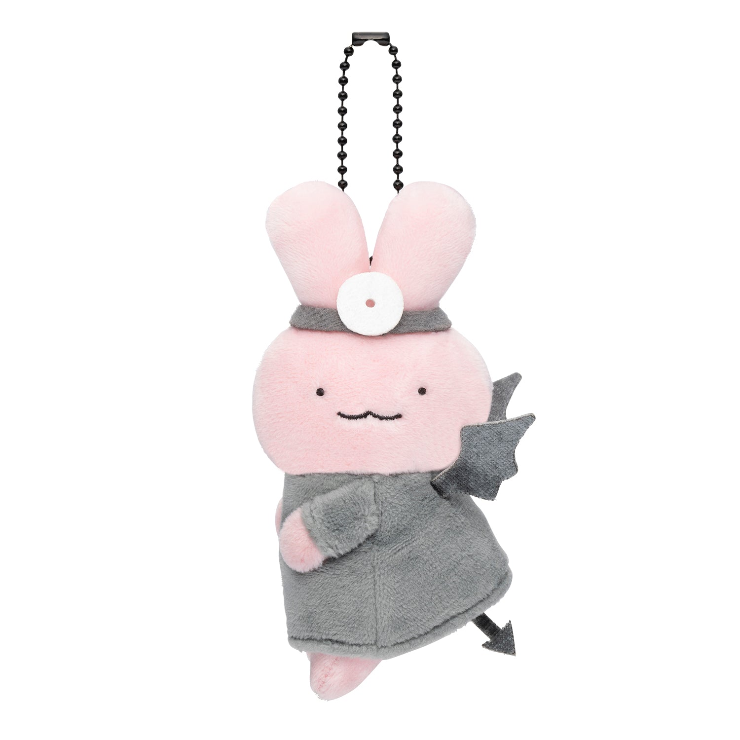 小白虎與黑虎蝦 小吊飾（悪魔兔兔醫生） ホワイトタイガーとブラックタイガー ぷちマスコット（あくまなうさぎ先生）