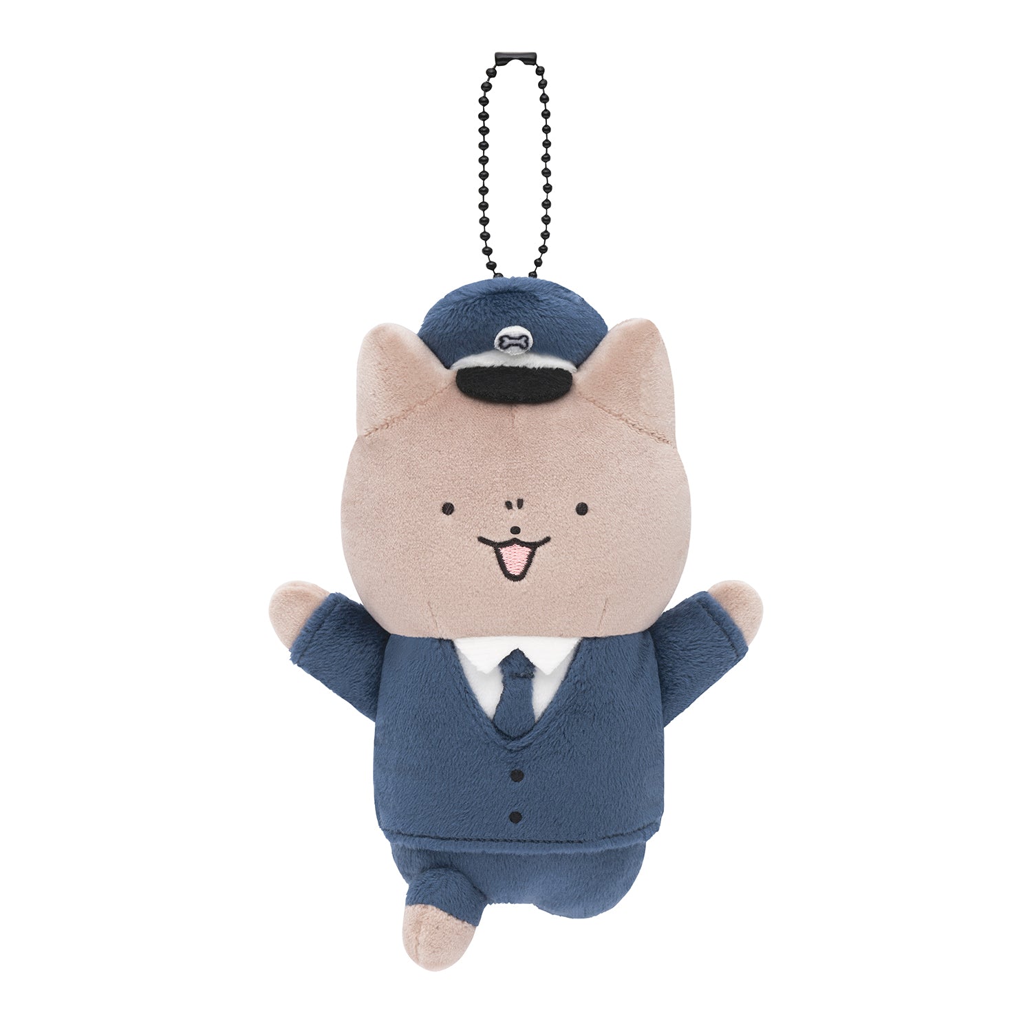 小白虎與黑虎蝦 吊飾（追趕的狗狗警察） ホワイトタイガーとブラックタイガー マスコット（追いかけるおまわりさん）