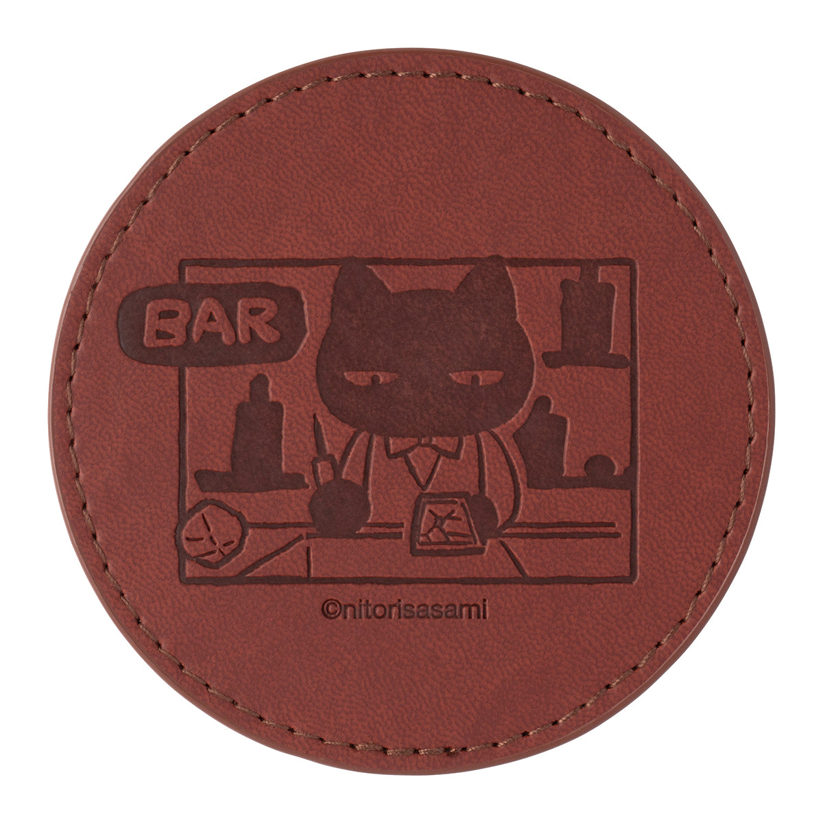 小白虎與黑虎蝦 壓紋杯墊 (Black Cat Master) ホワイトタイガーとブラックタイガー オトナな型押しコースター（マスター）