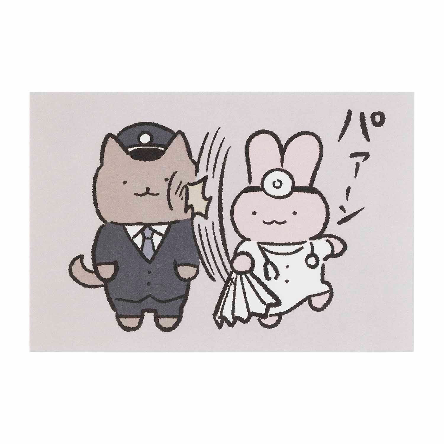 小白虎與黑虎蝦 明信片（PAAN） ホワイトタイガーとブラックタイガー ポストカード（パァーン）