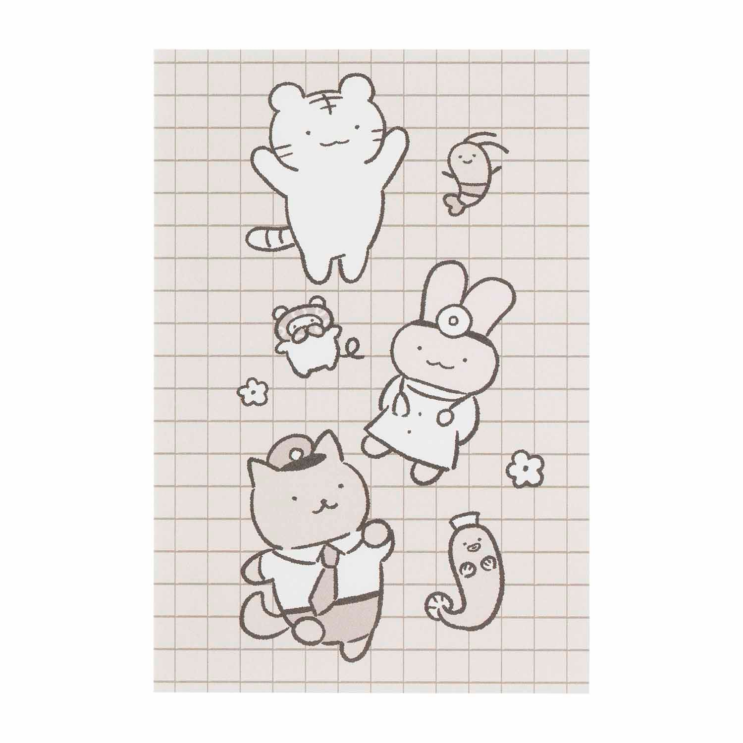 小白虎與黑虎蝦 明信片（新鮮收集） ホワイトタイガーとブラックタイガー ポストカード（集合たて）