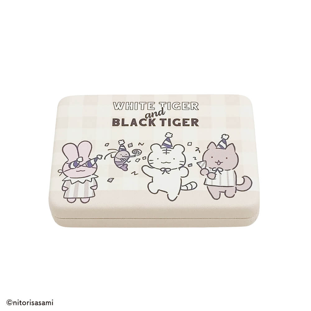 小白虎與黑虎蝦 附件案例（BE） ホワイトタイガーとブラックタイガー アクセサリーケース（BE）