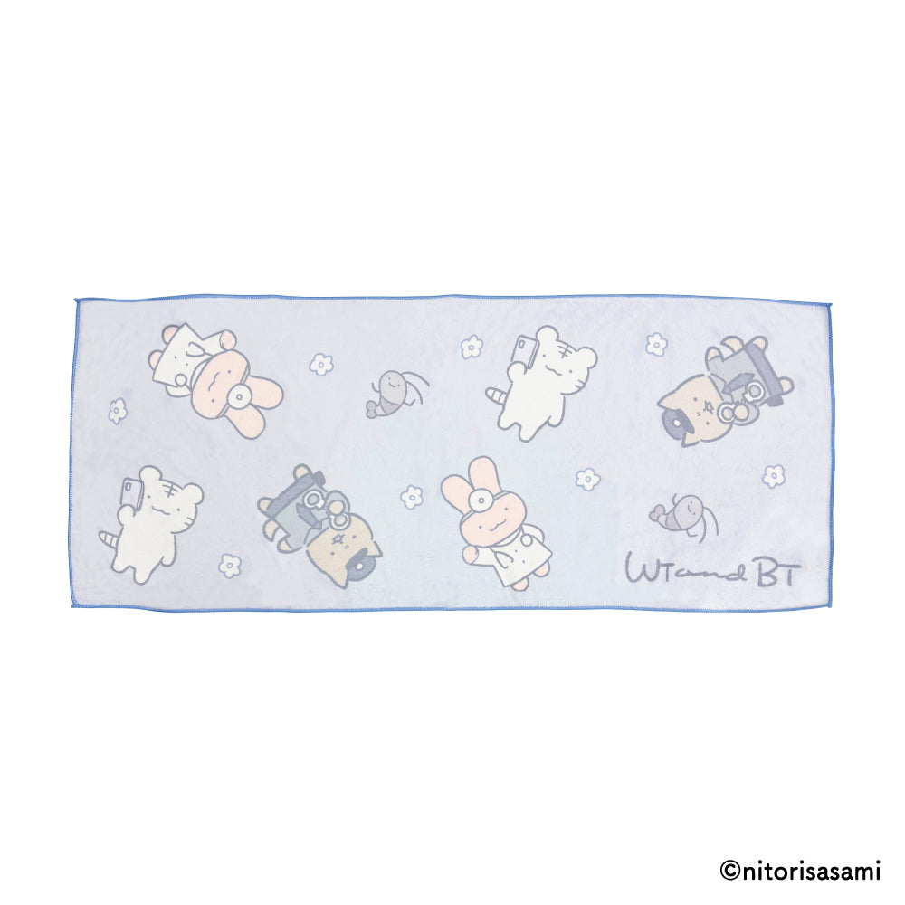 小白虎與黑虎蝦 快乾毛巾 ホワイトタイガーとブラックタイガー ファストドライフェイスタオル