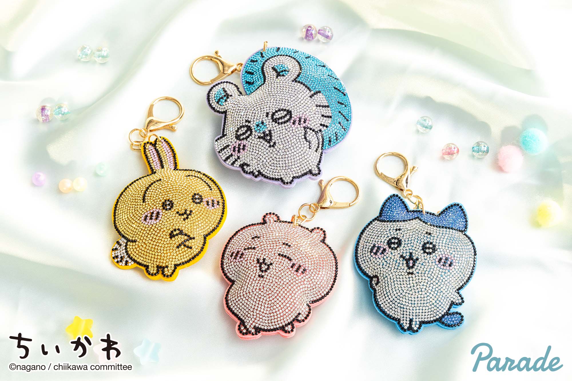 【娃娃機8月景品】ちいかわ ラインストーンキーホルダー chiikawa_rhinestone_keychain