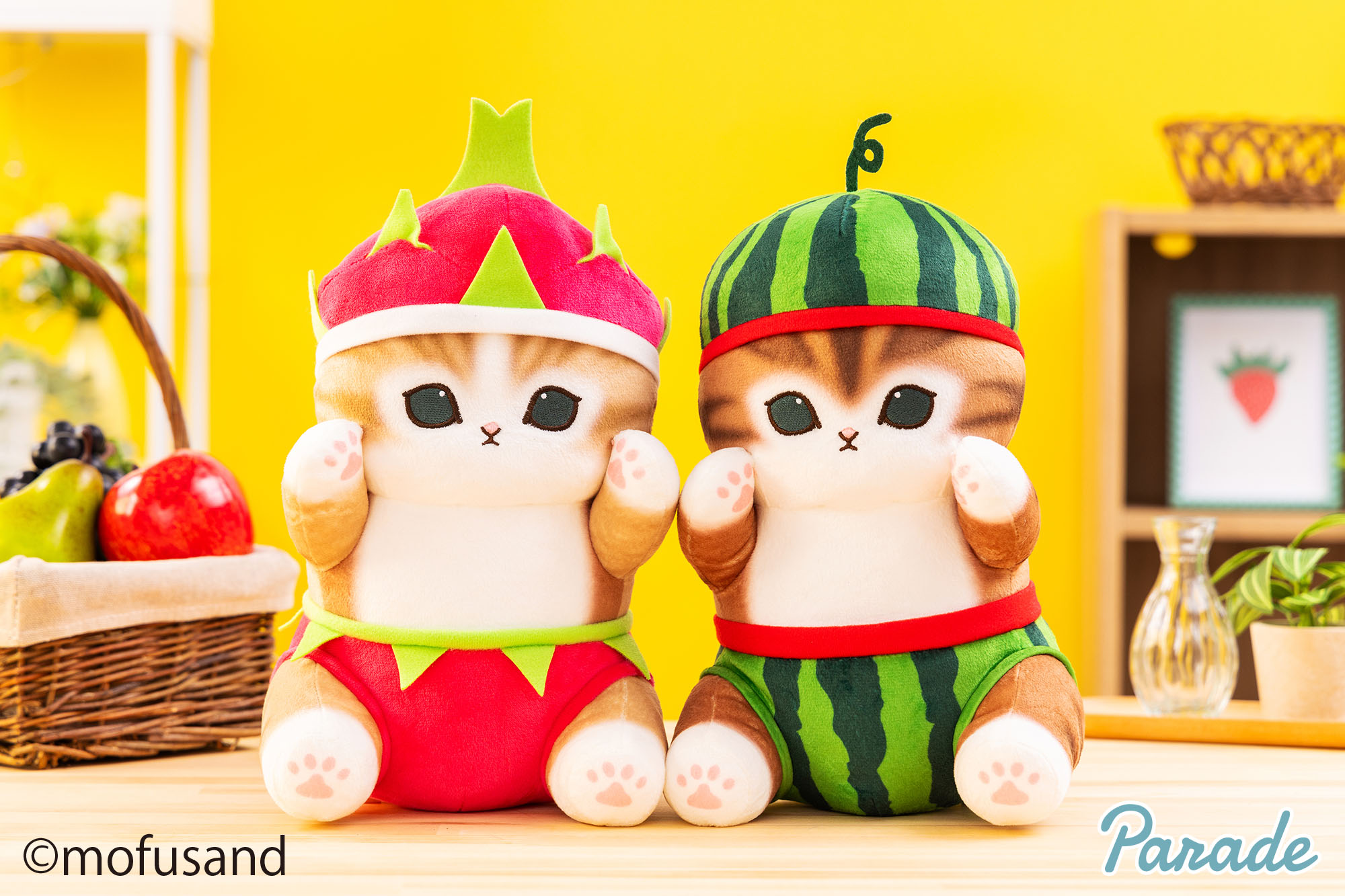 【娃娃機4月景品】mofusand フルーツにゃんBIG ぬいぐるみ mofusand_fruits_stuffed_toy_big