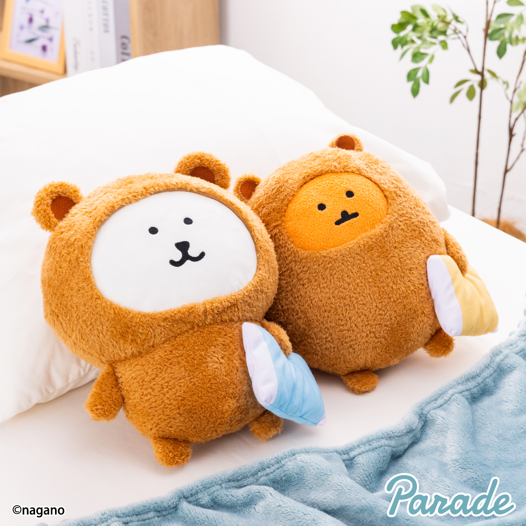 【娃娃機12月景品】ナガノキャラクターズ  するか、冬眠BIGぬいぐるみ
